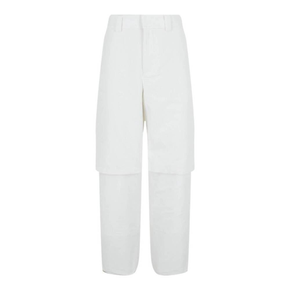 NEW OFF-WHITE men's double layer carpenter pants in white